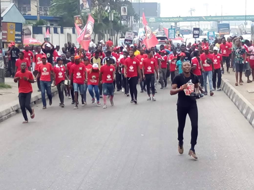 Nigerians gathering at a civic rally